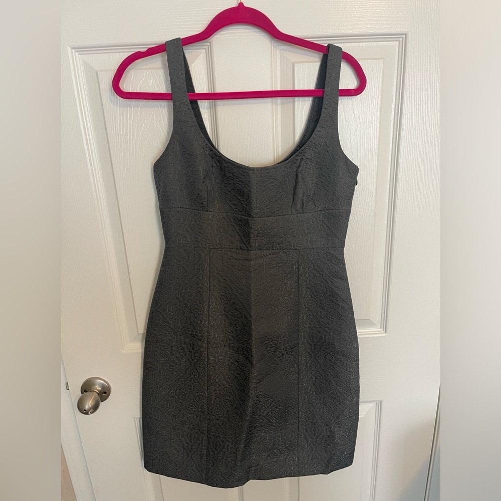 Elie Tahari Gunmetal Grey Silk blend cocktail dress